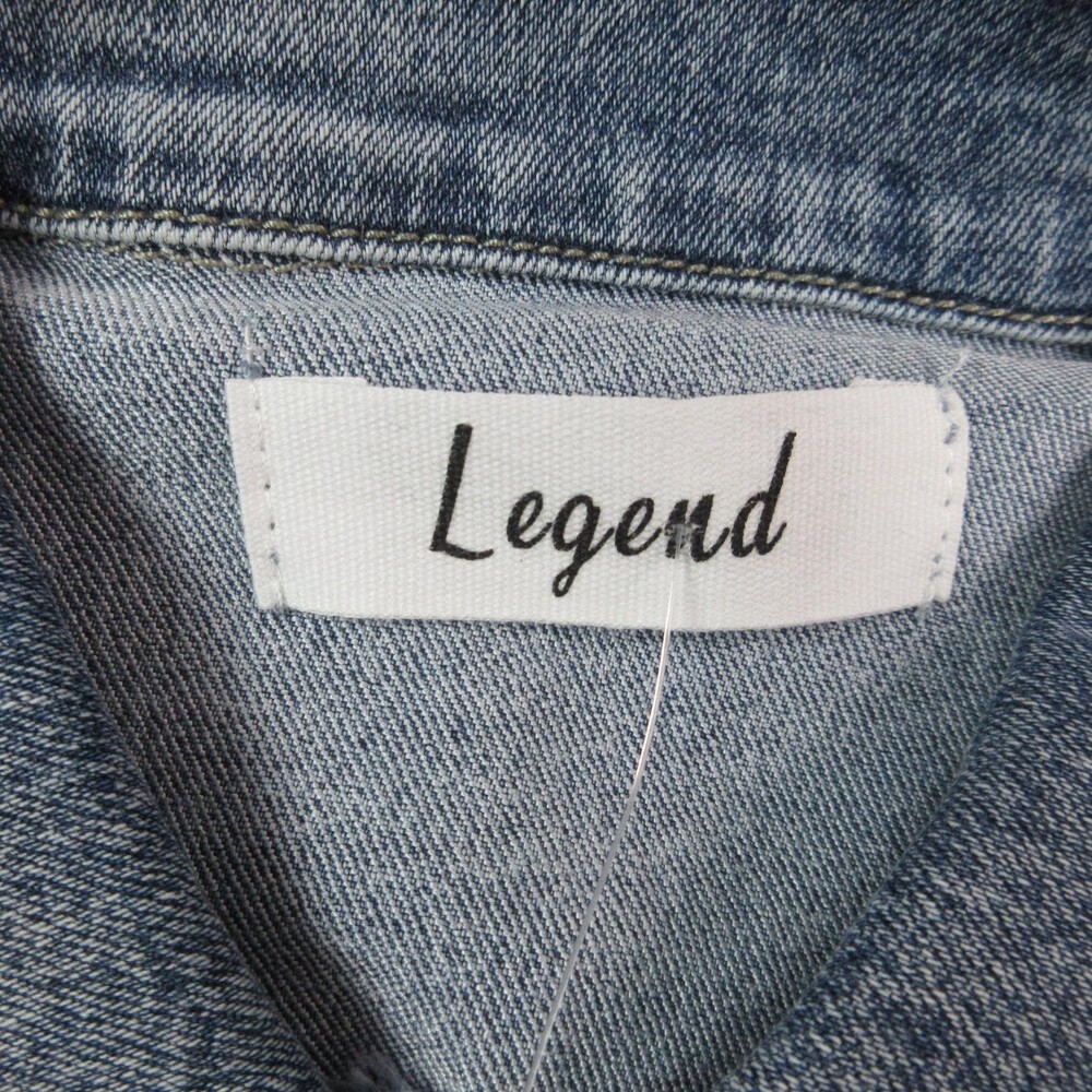 Legend Premium Denim Jacket Womens Small Light Wash Distressed NWT - Picture 9 of 16